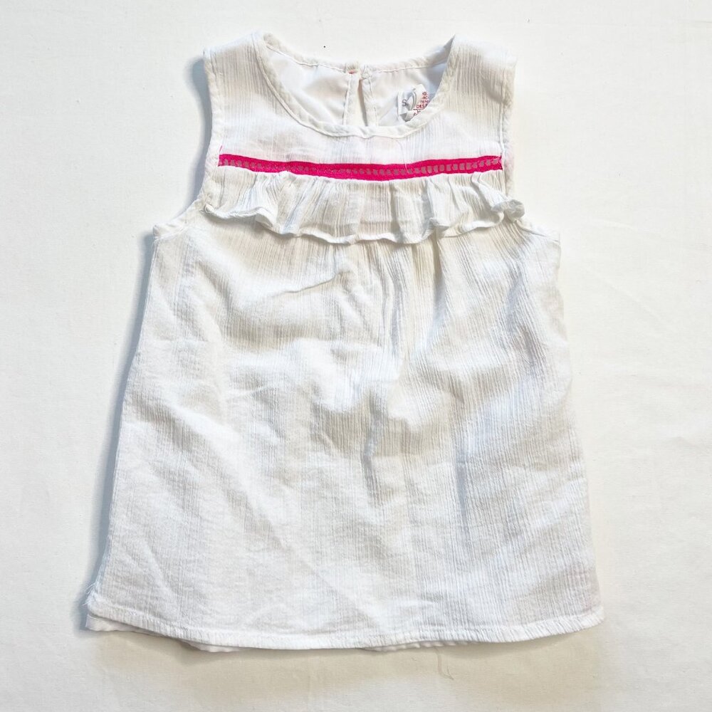 Savannah White Sleeveless Top size 5-6